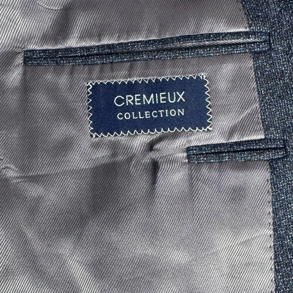 Cremieux Collection Mens Blue Textured Two Button‎ Blazer Sport Coat 43R Canada